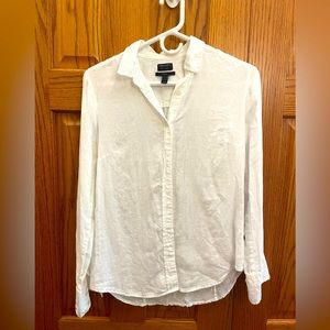 J. Crew Baird McNutt Linen White Button Down